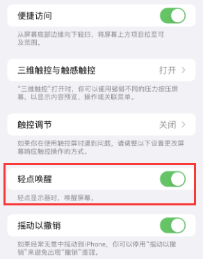 硚口苹果授权维修站分享iPhone轻点无法唤醒怎么办